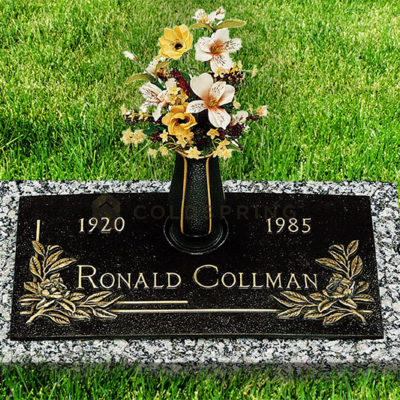 Ronald Collman Bronze Headstone